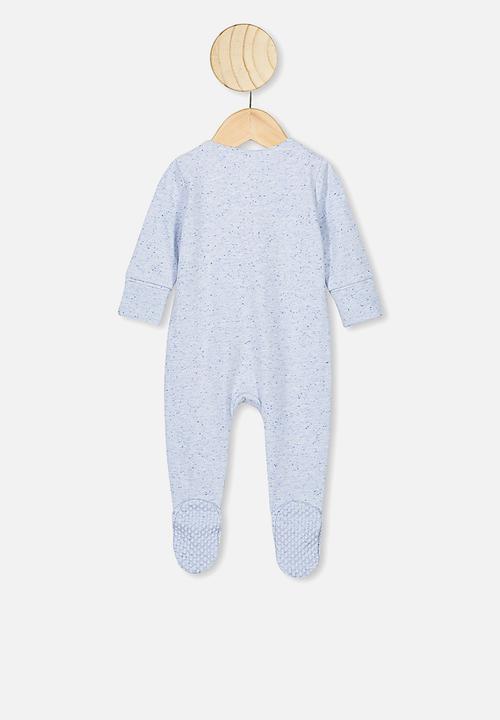 Cotton On - The long sleeve zip romper - blue 