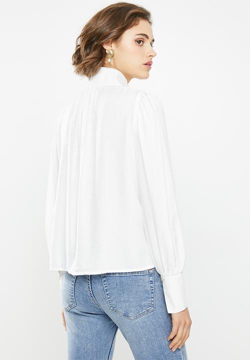 Glamorous - High neck shirt - white 