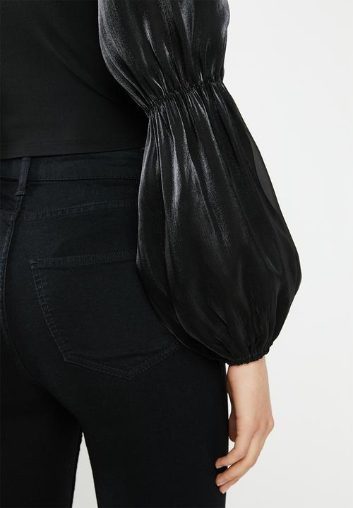Glamorous - Square neck blouse - black