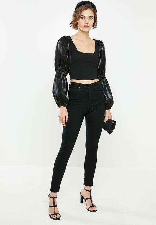 Glamorous - Square neck blouse - black
