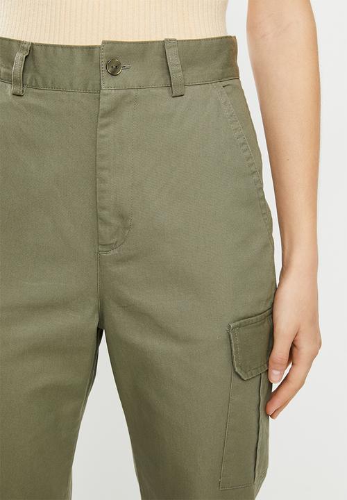 Superbalist - Straight leg cargo pants - green 