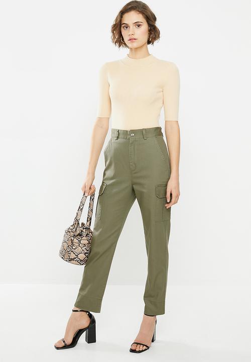 Superbalist - Straight leg cargo pants - green 