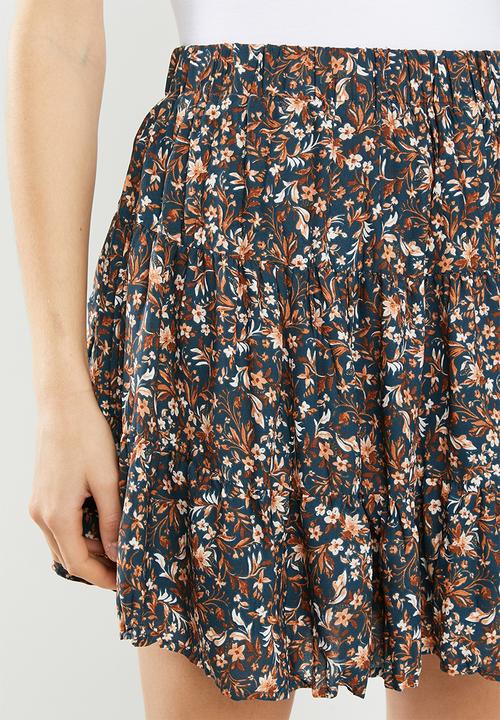 Cotton On - Sofia soft pleat mini skirt alma floral - multi