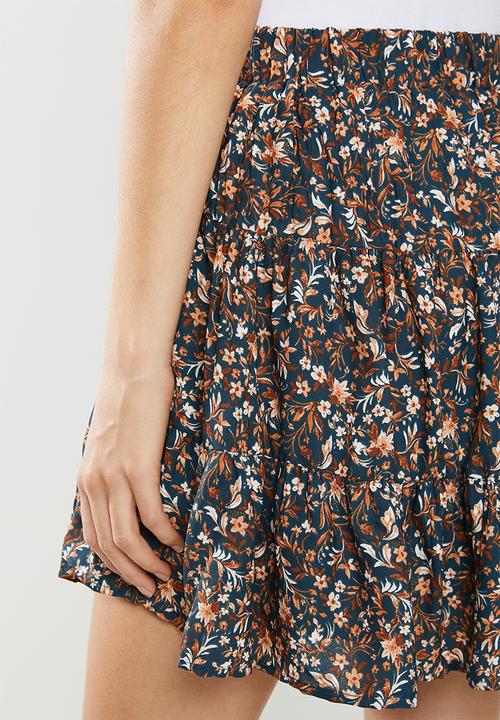 Cotton On - Sofia soft pleat mini skirt alma floral - multi