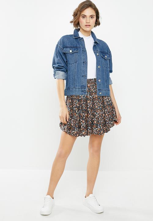 Cotton On - Sofia soft pleat mini skirt alma floral - multi