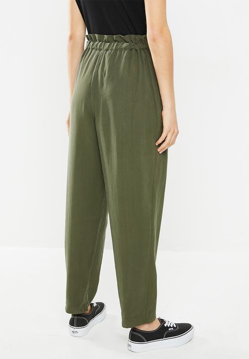 Superbalist - Premium drawstring paperbag trouser - khaki 