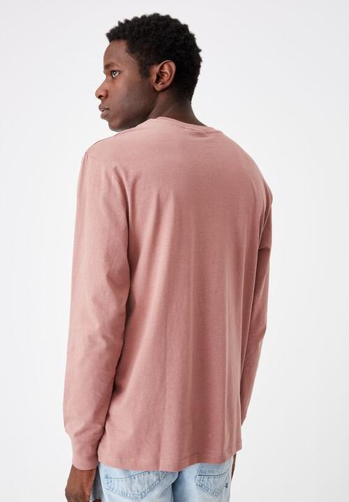 Cotton On - Modern edition emb Tbar long sleeve - dirty burgundy