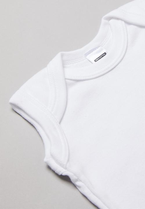 Pop Candy - 3pk sleeveless bodyvest - white