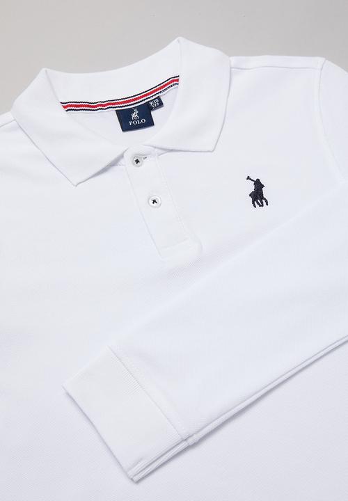 POLO - Boys Robert long sleeve golfer - white