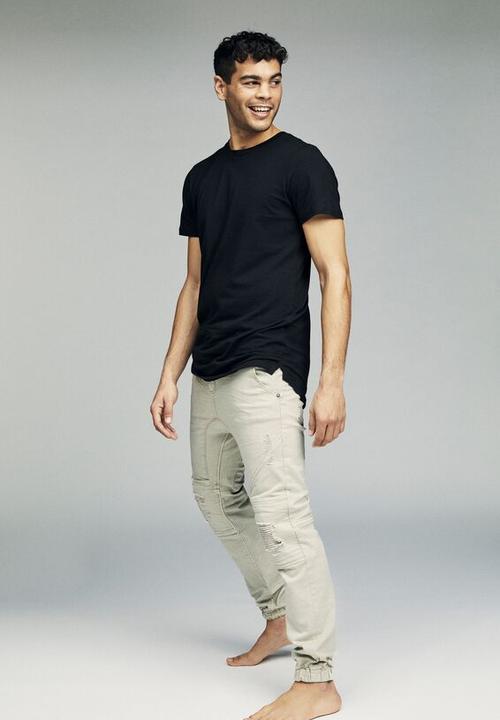 Cotton On - Slim denim jogger - bone ripped moto