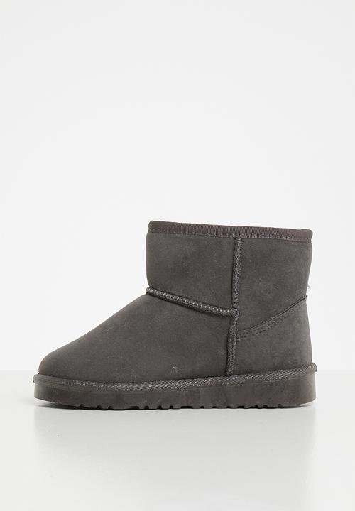 Pop Candy - Faux suede boots - grey