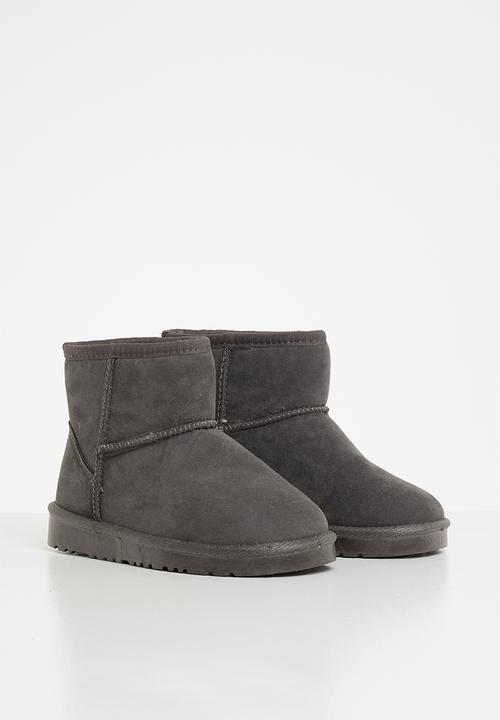 Pop Candy - Faux suede boots - grey