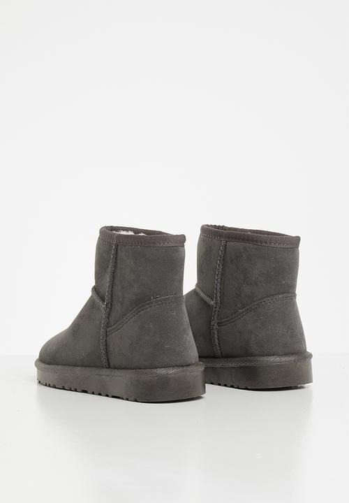 Pop Candy - Faux suede boots - grey