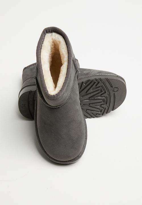 Pop Candy - Faux suede boots - grey
