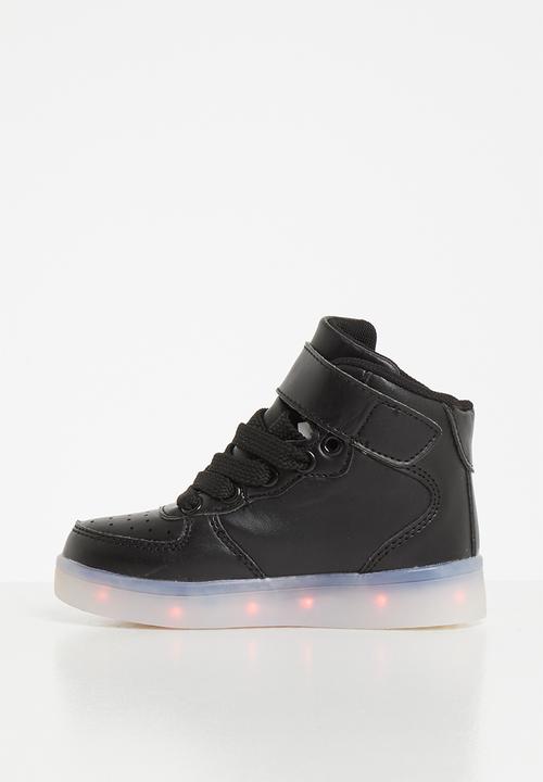 Pop Candy - Hi-top light up sneaker - black