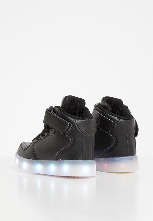 Pop Candy - Hi-top light up sneaker - black