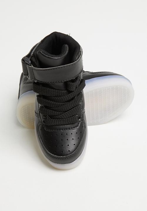 Pop Candy - Hi-top light up sneaker - black