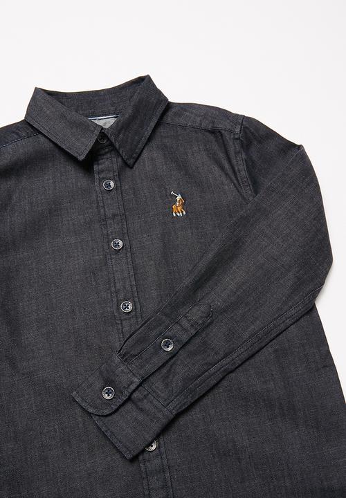 POLO - Boys Brandon long sleeve denim shirt - navy 