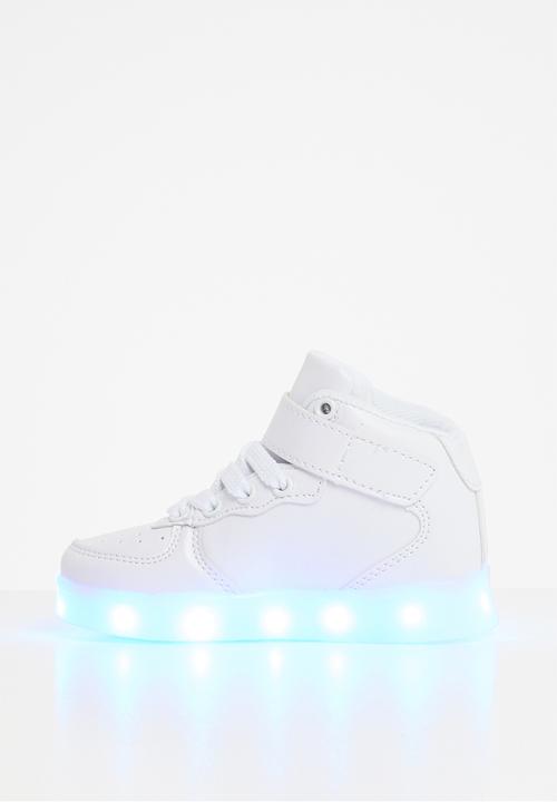 Pop Candy - Hi-top light up sneaker - white