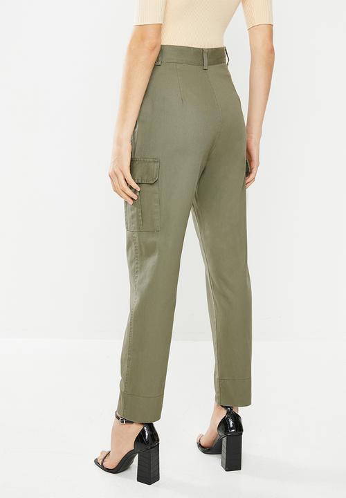 Superbalist - Straight leg cargo pants - green 