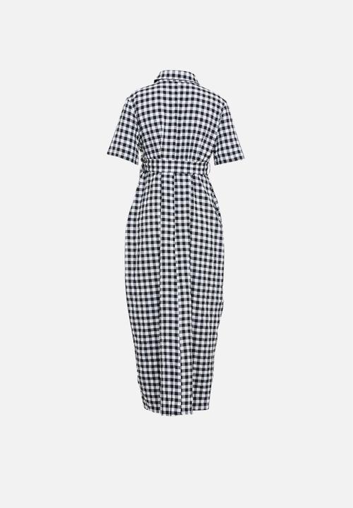 Glamorous - Maternity gingham maxi shirtdress - black