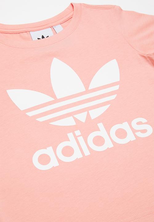 adidas Originals - Little girls trefoil tee - pink & white