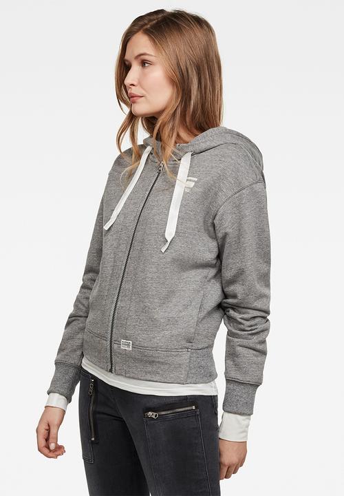 G-STAR - Fyx biker hooded sweater - grey