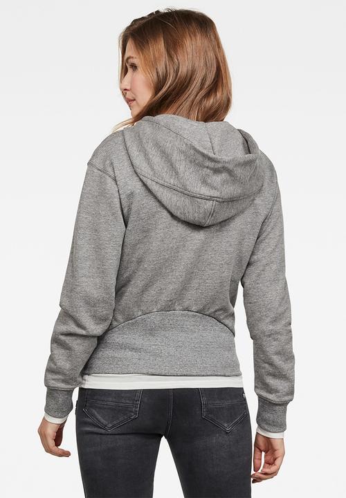 G-STAR - Fyx biker hooded sweater - grey