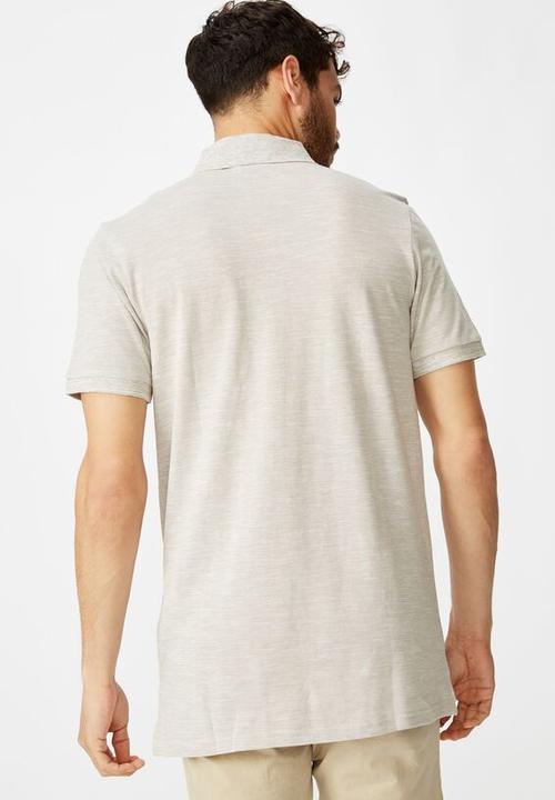 Cotton On - Brunswick slub polo - oatmeal texture