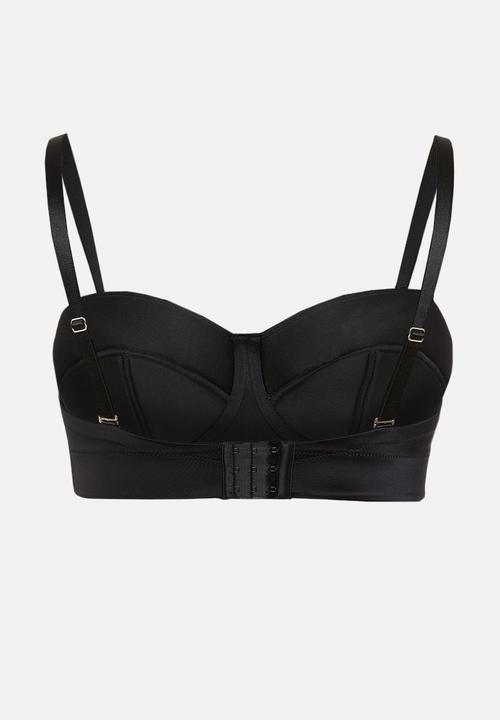Playtex - Multiway longline strapless bra - black
