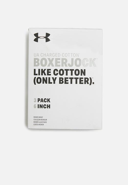 Under Armour - Charged 6-inch 3 pack boxers - black