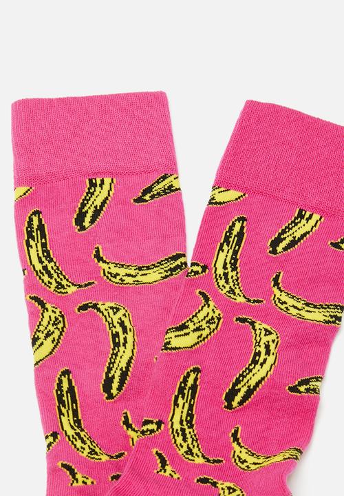 Happy Socks - Andy Warhol socks - pink & yellow 