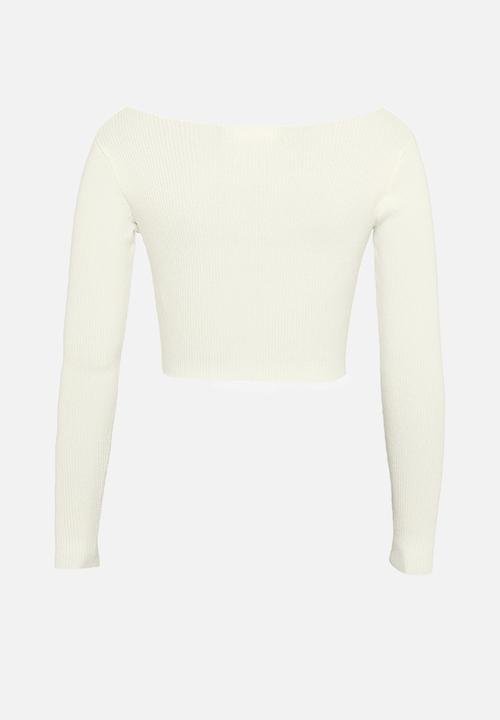 Glamorous - Petite high neck jumper - off white