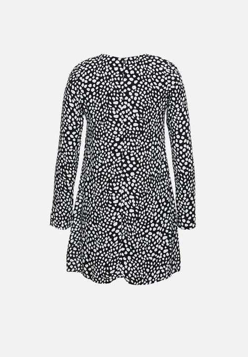 Glamorous - Petite messy spot tunic - black & white 