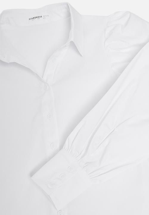 Glamorous - Petite puff sleeve shirt - white