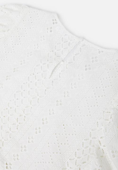Glamorous - Petite anglaise blouse - white
