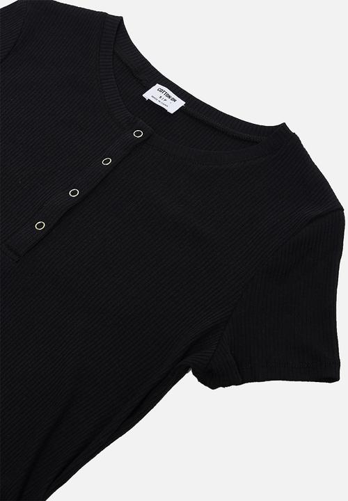 Cotton On - Maternity rouched short sleeve dress - black
