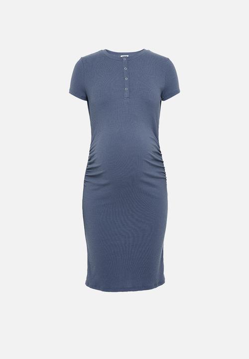 Cotton On - Maternity rouched short sleeve dress - grisaille 