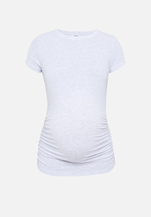 Cotton On - Maternity wrap front short sleeve top - grey 