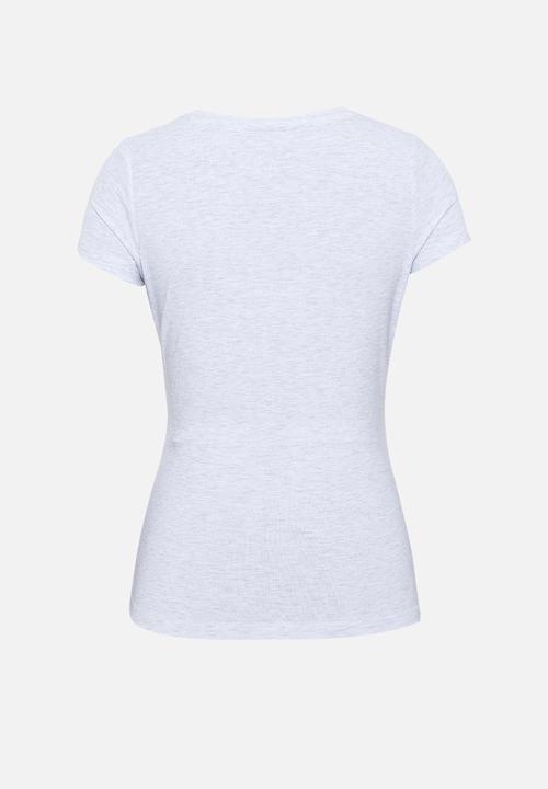Cotton On - Maternity wrap front short sleeve top - grey 