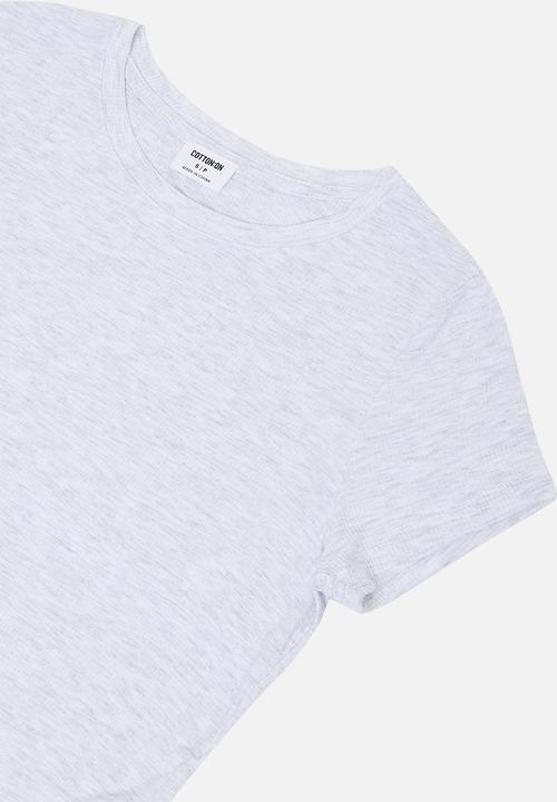 Cotton On - Maternity wrap front short sleeve top - grey 
