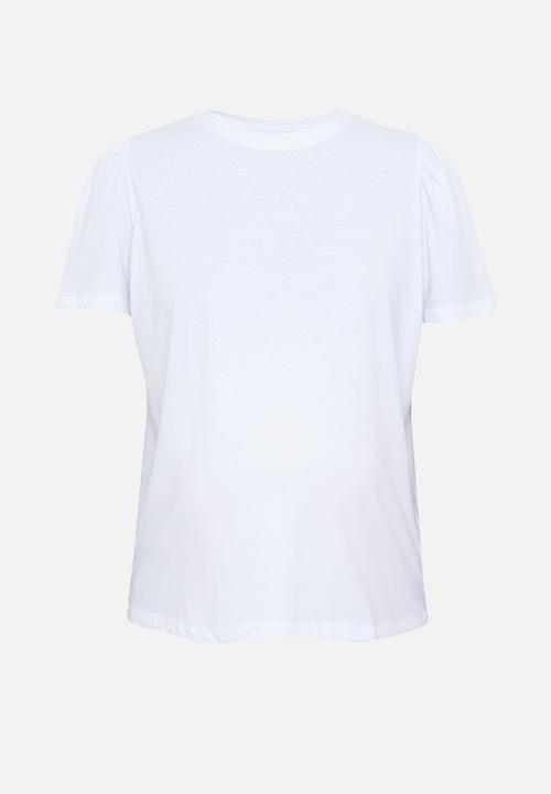 Cotton On - Maternity puff sleeve short sleeve top - white