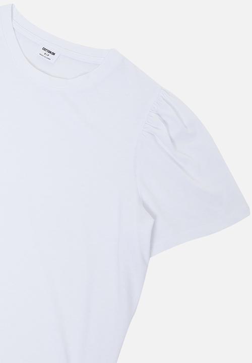 Cotton On - Maternity puff sleeve short sleeve top - white