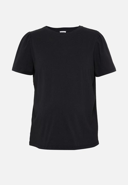 Cotton On - Maternity puff sleeve short sleeve top - black
