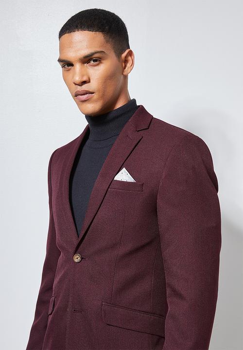 Superbalist - Regent slim fit blazer - burgundy