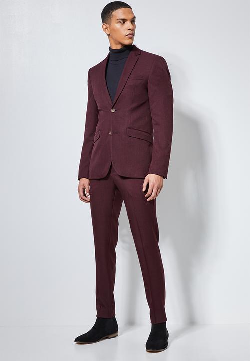 Superbalist - Regent slim fit blazer - burgundy