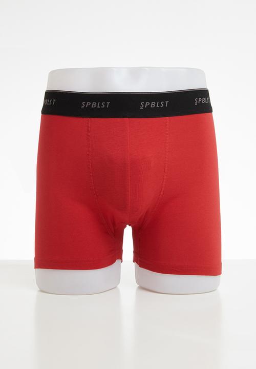 Superbalist - 2-pack Tex boxer briefs - khaki green/red