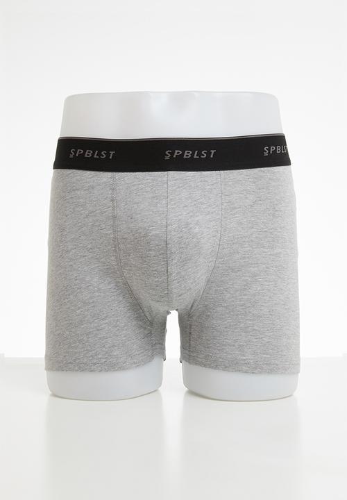 Superbalist - 2-Pack tex boxer briefs - khaki & grey