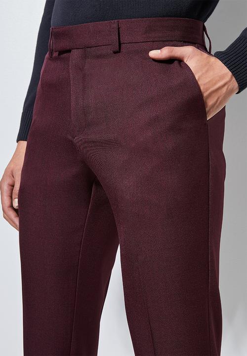 Superbalist - Regent slim fit trousers - burgundy
