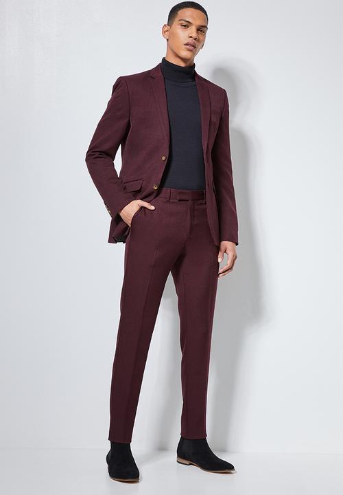 Superbalist - Regent slim fit trousers - burgundy